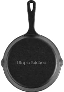 Utopia Kitchen Cast Iron Frying Pan 10.25 Inch, Cast Iron Chefs Pan, Pre Seasoned Skillet, Safe Grill Cookware for Indoor & Outdoor Use, Black - Image 7