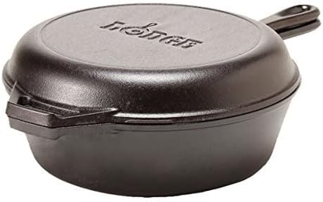 Lodge Cast Iron Combo Cooker - PFAS-Free 2-in-1 3.2 Quart Deep Pot and 10.25 Inch Skillet Set - Dutch Oven with Skillet Lid for Sourdough, Frying, and Camping - Made in the USA - Image 4