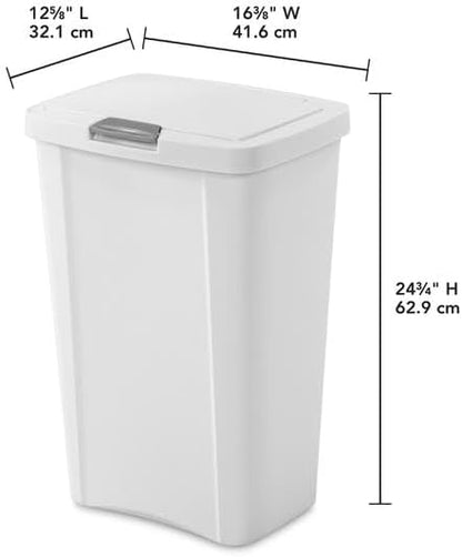 STERILITE 10458004 Touch Can, White, 13 Gallon - Image 2