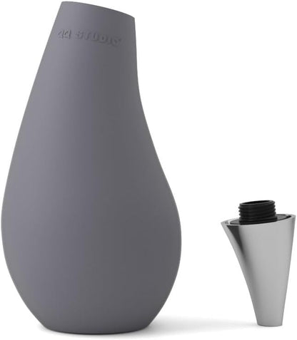 Kitchen Bathroom Counter top Squeezable Soap Dispensers Tear Drop Shape Bottle (Gray, ~7oz) - Image 2