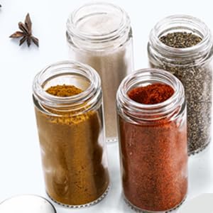 Tebery 30 Pack Round Spice Bottles Jars with Silver Lids, 3oz Empty Glass Spice Containers Shakers Complete Organizer Set Includes Shaker Lids, Wide Funnel, Labels and Cleaning Brush - Image 4
