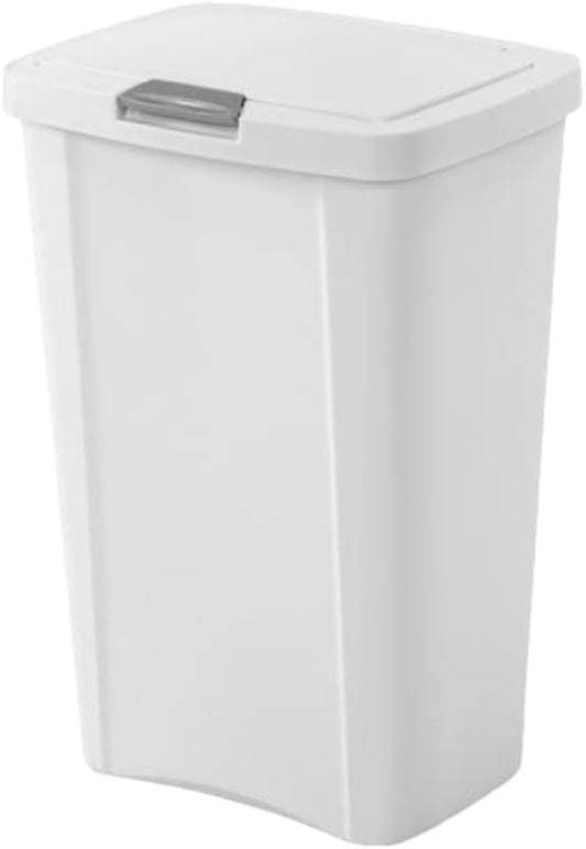 STERILITE 10458004 Touch Can, White, 13 Gallon by Sterilite