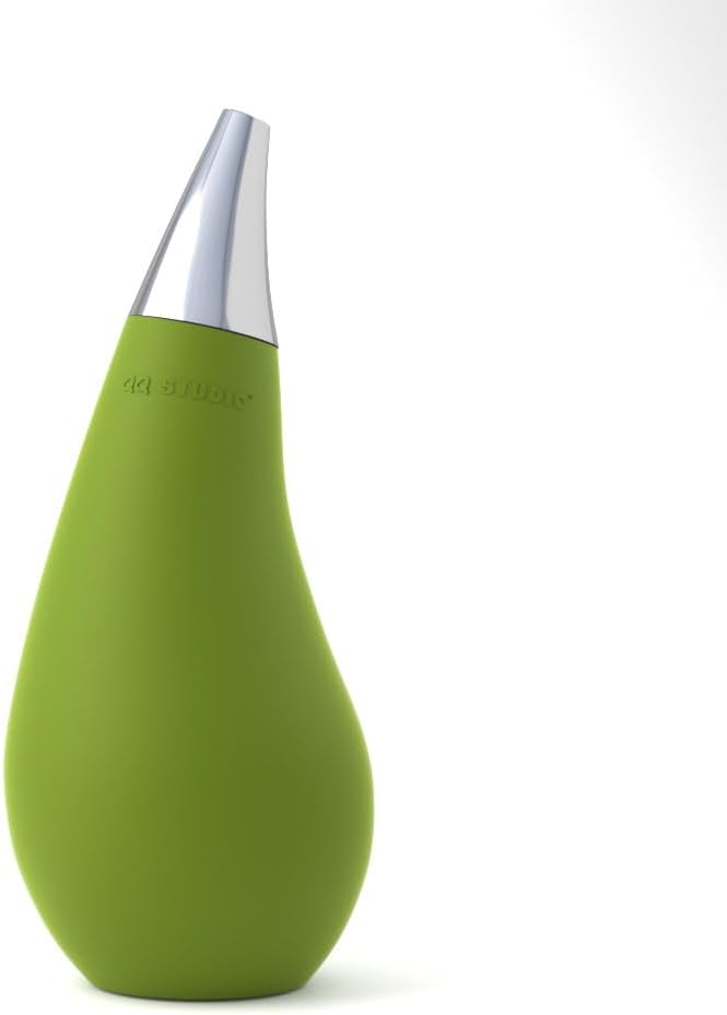 Kitchen Bathroom Counter top Squeezable Soap Dispensers Tear Drop Shape Bottle (Green, ~7oz) by QQStudio