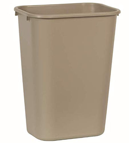 Rubbermaid Commercial Products Deskside Wastebasket/Trash Can, 10.25-Gallon/41-Quart, Beige, Plastic, Garbage Can for Home/Office, Fits Under Desk/Sink/Cabinet, Pack of 12 - Image 2