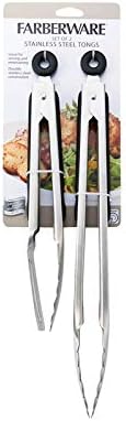 Farberware Classic Stainless Steel Tongs, Set Of 2, Black - Image 4