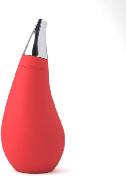 Kitchen Bathroom Counter top Squeezable Soap Dispensers Tear Drop Shape Bottle (Red, ~7oz) by QQStudio