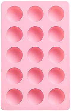 Cute Ice Cube Trays Silicone Chocolate Mold Wax Melt Molds Easy Release Ice Trays Non-Stick Chocolate Soap Pudding Jello Ice Cube Tray (2pcs Round)