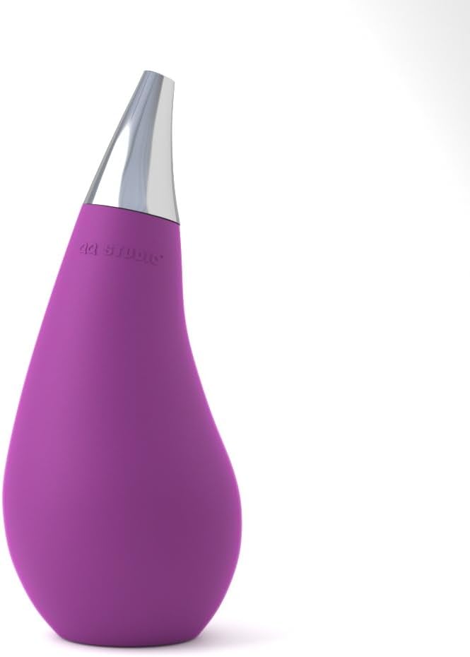 Kitchen Bathroom Counter top Squeezable Soap Dispensers Tear Drop Shape Bottle (Purple, ~7oz) by QQStudio
