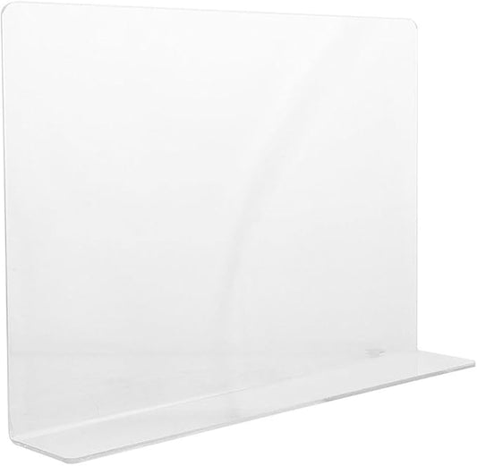 PRETYZOOM Acrylic Kitchen Sink Splash Guard 13.77 X 8.26 Inch Clear Water Barrier Panel for Countertop and Bathroom Sink Protection