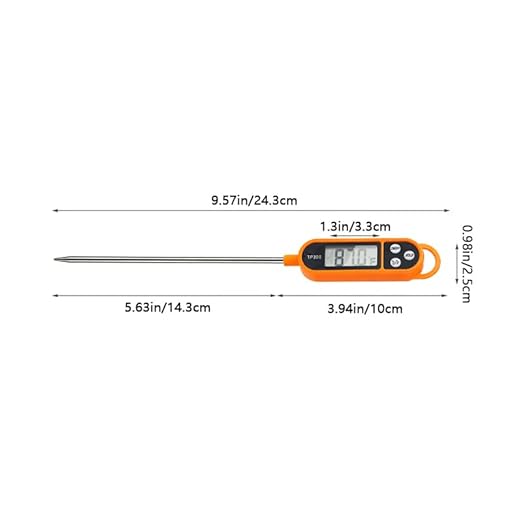 Candy Thermometer Digital Instant Read for Meat Kitchen Cooking Food Oil Deep Fry BBQ Grill Smoker (1, 9.4in-orangev) - Image 2