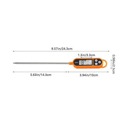 Candy Thermometer Digital Instant Read for Meat Kitchen Cooking Food Oil Deep Fry BBQ Grill Smoker (1, 9.4in-orangev) - Image 2