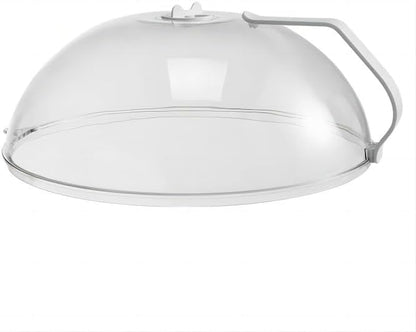 Microwave Splatter Cover for Food,Clear Microwave Splash Guard Cooker lid with Handle,BPA-Free,Soft Plastic by RUNZI