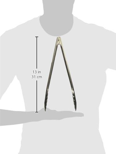Winco Coiled Spring Extra Heavyweight Stainless Steel Utility Tong, 12-Inch - Image 2