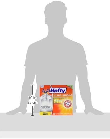 Hefty Ultra Strong 13 Gallon Trash Bags, Tall Kitchen Trash Bags 13 Gallon Size, Drawstring Closure, Continuous Odor Control, White, Citrus Twist Scent, 80 Bags - Image 10