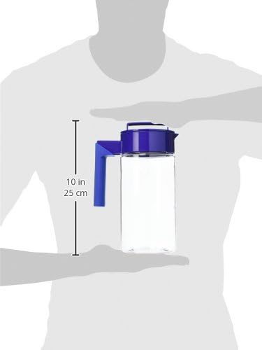 Takeya Airtight Pitcher - Durable BPA-Free Eastman Tritan Odor/Stain-Resistant Leakproof Lid for Iced Tea/Water Easy-Grip Silicone Handle Spill-Free Spout Fridge-Friendly Made in USA 1 Quart/Blueberry - Image 4