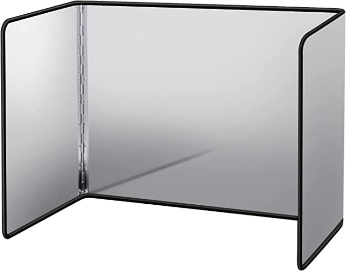 Splatter Guard for Frying Non-Stick 3 Sided Foldable Grease Splatter Screen Stainless Steel Backsplash Anti Splatter Shield Guard for Stove Screen Protector for Frying Stove Top Wall Easy to Clean - S by ANGINORLD