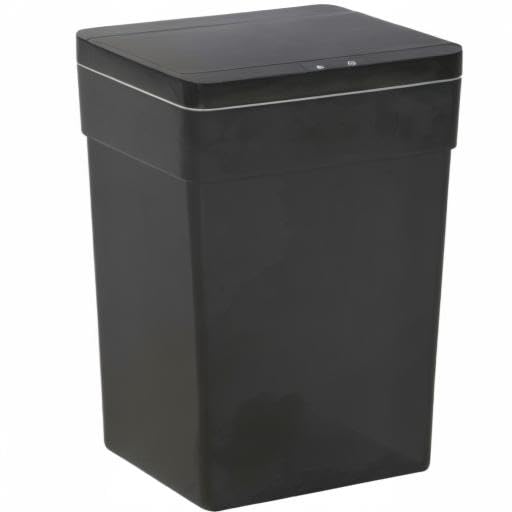 BestOffice 13 Gallon Trash Can Automatic Kitchen Trash Can Touch Free High-Capacity Garbage Can with Lid for Bedroom Bathroom Home Office 50 Liter (Black, 1) (1, Black) - Image 9