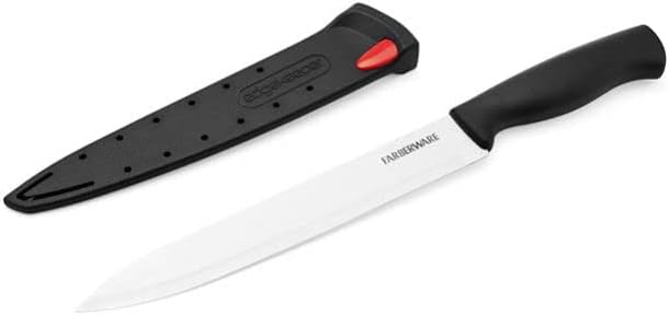 Farberware Edgekeeper Slicing Knife with Self-Sharpening Blade Cover, 8 Inch, Black - Image 2