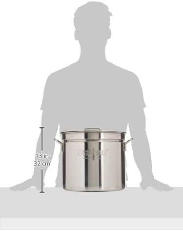 Bayou Classic 1124 24-qt Stainless Stockpot w/Lid And Basket Includes Vented Lid Perforated Stainless Steel Basket Perfect For Steaming Boiling and Frying - Image 3