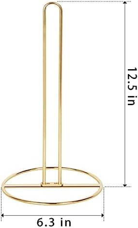 Gold Paper Towel Holder Countertop, OBODING, Kitchen Paper Towel Stand Holder for Kitchen Organization and Storage, Paper Towel Holders for Standard and Large Size Rolls (Gold) - Image 6