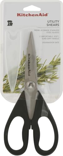 KitchenAid All Purpose Kitchen Shears with Protective Sheath Durable Stainless Steel Scissors, Dishwasher Safe, Soft Grip Comfort Handle, 8.72 Inch, Black, Pack of 12 - Image 2