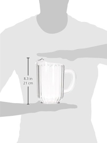 New Star Foodservice Commercial Polycarbonate Water Pitcher, 60 oz, Clear - Image 3