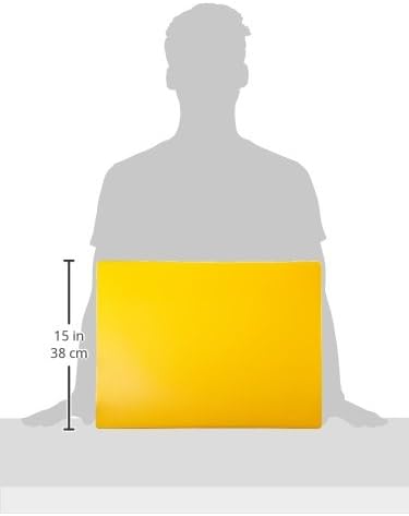 Winco Heavy-Duty Plastic Cutting Board, 15" x 20" x 1/2", Yellow, Medium - Image 3