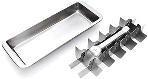 Stainless Steel Ice Cube Trays for Freezer - 18-Slot Metal Ice Trays with Easy Release Handle | Detachable & Dishwasher Safe Ice Cube Molds for Bars, Kitchens, Cocktails