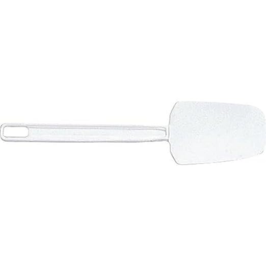 Rubbermaid Commercial Products Scraper Spatula, 9.5-Inch, White, Spoon Shaped Food Scraper for Baking/Mixing/Cooking in Kitchens by RubbermaidCommercialProducts