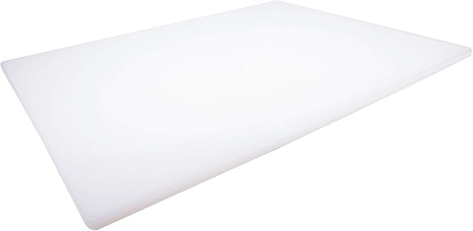 Thirteen Chefs Extra Large 24 x 18 Plastic Cutting Board - 1/2" Thick White HDPE for Restaurants and Professional Kitchens by ThirteenChefs