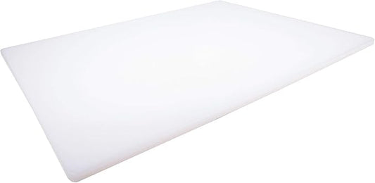 Thirteen Chefs Extra Large 24 x 18 Plastic Cutting Board - 1/2" Thick White HDPE for Restaurants and Professional Kitchens by ThirteenChefs