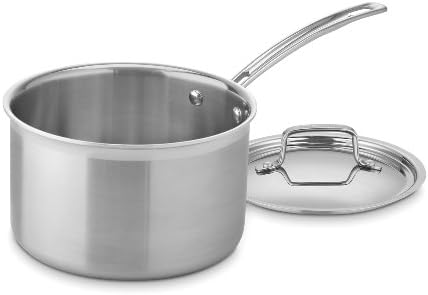 Cuisinart 4-Quart Skillet, Stainless Steel Cookware Multiclad Pro Triple Ply Saucepan w/Cover, MCP194-20N - Image 3