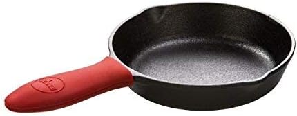 Lodge Silicone Mini Hot Handle Holder Dishwasher Safe Designed for Lodge Cast Iron Skillets 8 Inches or Smaller w/Keyhole-Handle Reusable Heat Protection Up to 500° Red,(Pack of 12)