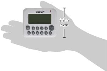 XREXS Digital Kitchen Timer Magnetic Countdown Up Cooking Timer Clock with Magnet Back and Clip, Loud Alarm, Large Display Minutes and Seconds Directly Input-White (2 Battery Included) (DC-12) - Image 3