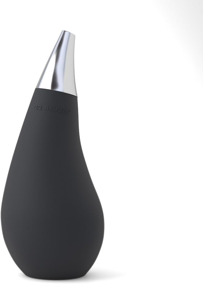 Kitchen Bathroom Counter top Squeezable Soap Dispensers Tear Drop Shape Bottle (Black, ~7oz) by QQStudio