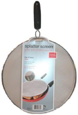 Good Cook 11-1/4 in. L Silver/Black Splatter Screen