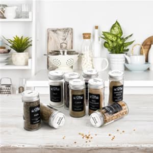 Tebery 30 Pack Round Spice Bottles Jars with Silver Lids, 3oz Empty Glass Spice Containers Shakers Complete Organizer Set Includes Shaker Lids, Wide Funnel, Labels and Cleaning Brush - Image 5