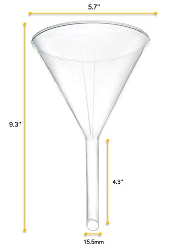EISCO Filter Funnel, 5.7" - Polyethylene Plastic - Resistant to Acids & Alkalis - Great for Laboratory, Classroom or Home Use