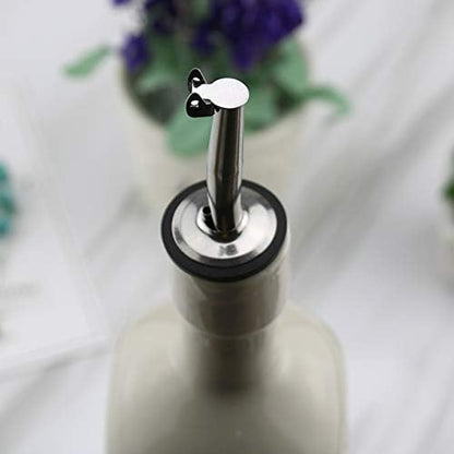 Pafusen 6 Pack Oil Spout with Flip Top, Olive Oil Dispenser Spout,Liquor Bottle Pourer Spouts for About 3/4" Bottle Mouth