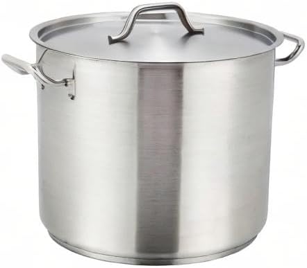 Winware Stainless Steel 32 Quart Stock Pot with Cover, Silver - Image 8