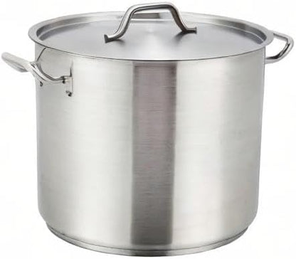 Winco Heavy-Duty Stainless Steel Stock Pot with Cover, 8 Quart - Image 7