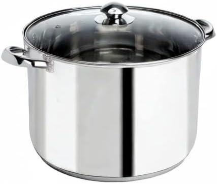 Ecolution Pure Intentions Stock Pot - Features Tempered Glass Lid, Stay-Cool Handles, and Encapsulated Bottom - Oven Safe - Curbside Recyclable Stainless Steel - 12 Quarts - Image 9