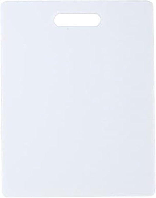 FARBERWARE Reversible Plastic Cutting Board, 8x10 Inch, White, Dishwasher Safe, Non-Porous and Durable for Chopping, Slicing, Prep, Easy to Store by Farberware