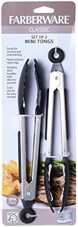 Farberware Classic Mini Nylon Tipped Tongs, Set Of 2, Black - Image 5