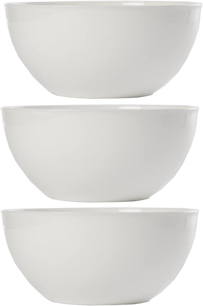 US Acrylic Vista White Plastic Salad and Serving 10-inch Bowls | set of 3 | Reusable, BPA-free, Made in the USA | 135 oz. capacity - Image 6