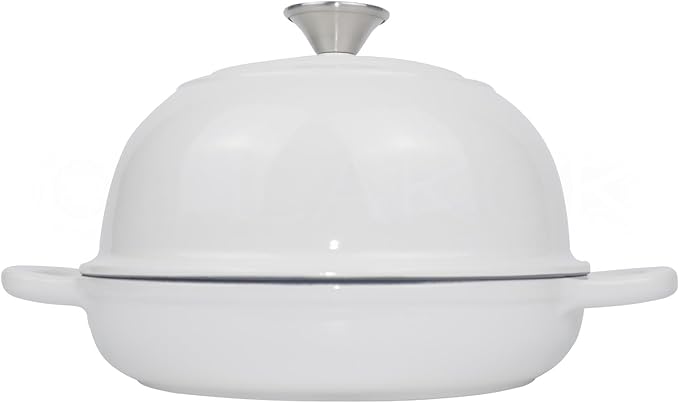Dutch Oven for Bread Baking Bread Oven for Sourdough Bread Baking, Enameled Cast Iron Dutch Oven Pot with Lid 5 qt Cast Iron Bread Pan, White - Image 6
