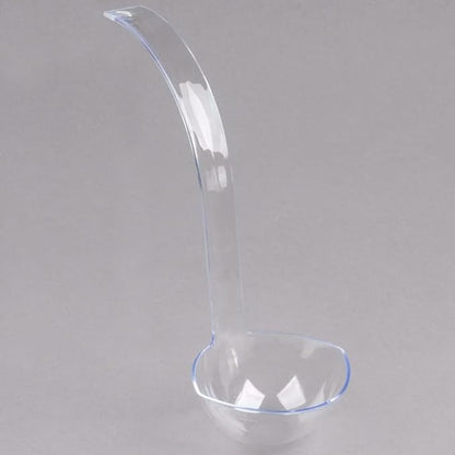 S.G 5oz Plastic Punch Ladle with Hanging Hole (13x4.25 Inches) – Clear Hard Plastic Soup Ladles for Serving & Cooking – Disposable Large Ladle Spoon for Clean Pouring of Punch, Gravy, Stews & Sauces