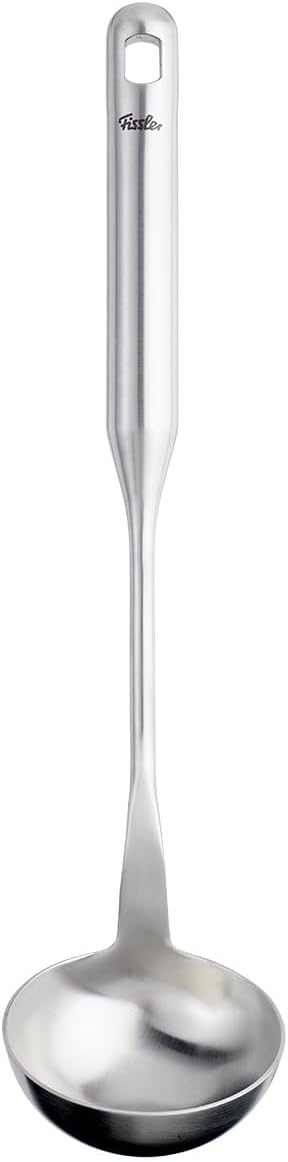 Fissler Essential Soup Ladle, 18/10 Stainless Steel Kitchen Utensil for Soups & Sauces, Ergonomic Handle, Dishwasher Safe