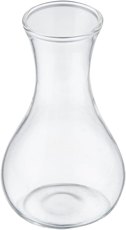 Restaurantware-Forma Professional 4 x 4 x 6 Inch Glass Oil Drizzler, 1 Borosilicate Glass Bottle Oil Dispenser - 8-Ounce Capacity, Stainless Steel Spout, Olive Dispenser, Silicone Cap, For Oils