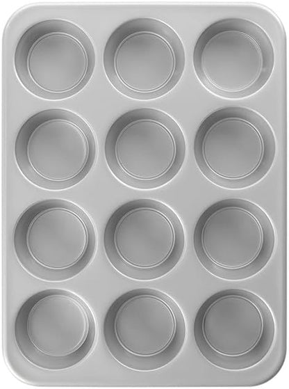 Nordic Ware Brilliant™ Colorful Bakeware 12 Cavity Muffin Pan, Nonstick made without PFAS or PTFE for safe cooking; Reinforced steel rim prevents warping - Image 6